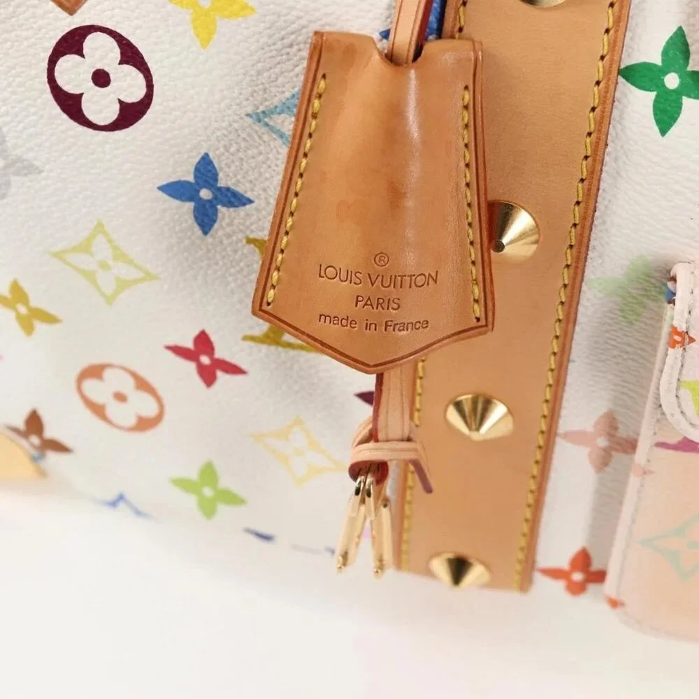 LOUIS VUITTON Monogram Multicolor Keepall 45 Bag White M92641 LV Auth 126488V - Picture 10 of 15